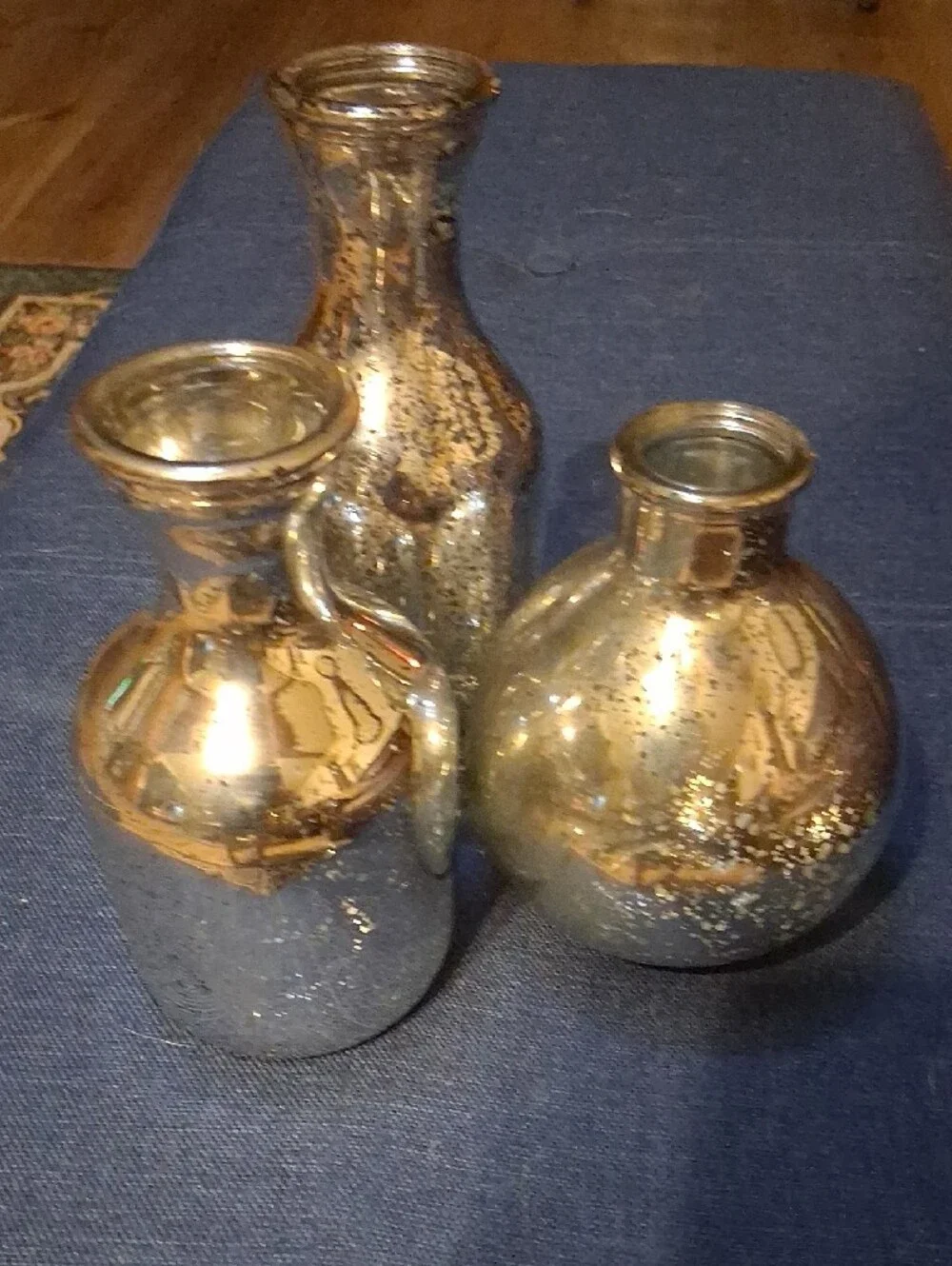 Silver Mercury Glass Decorative Vase Trio - Home Accents
